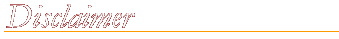 disclaimer